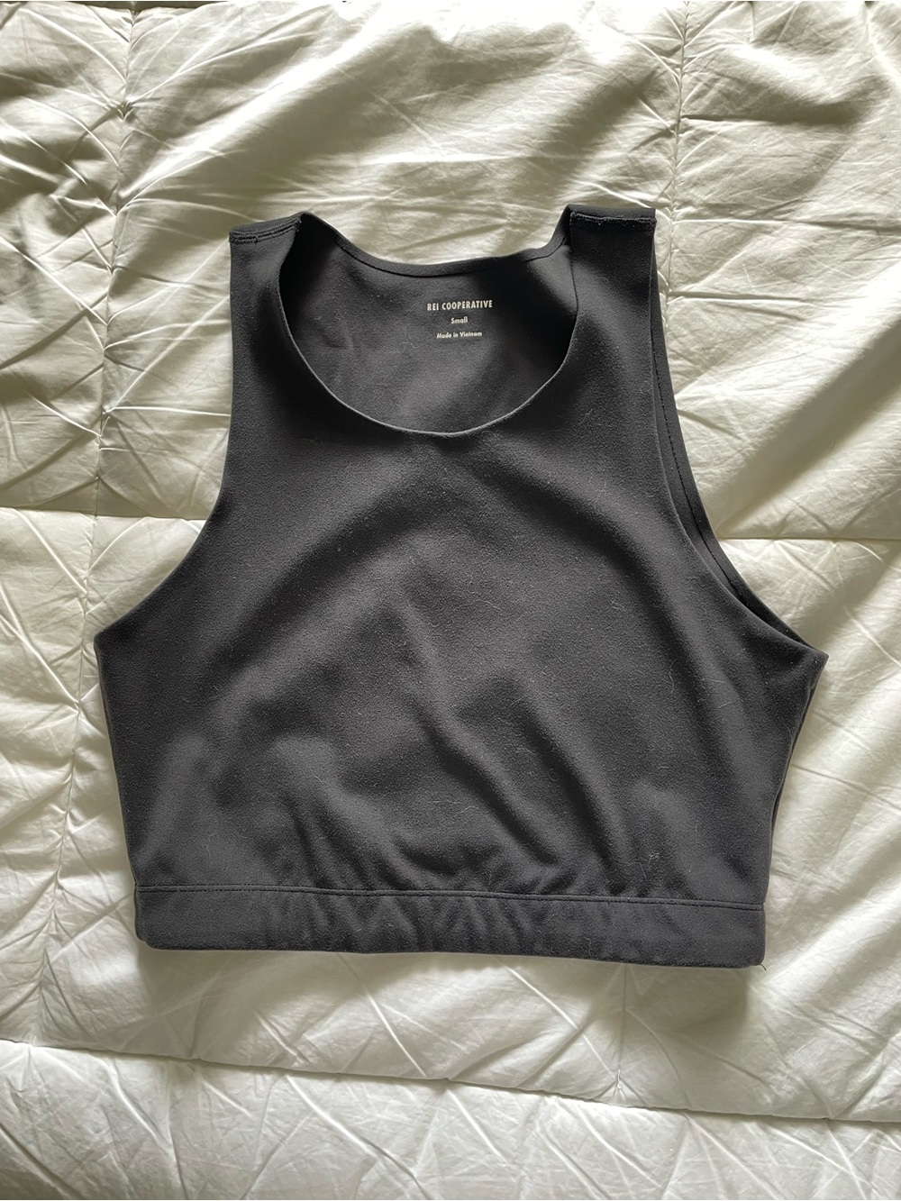 REI Black Crop Tank Top